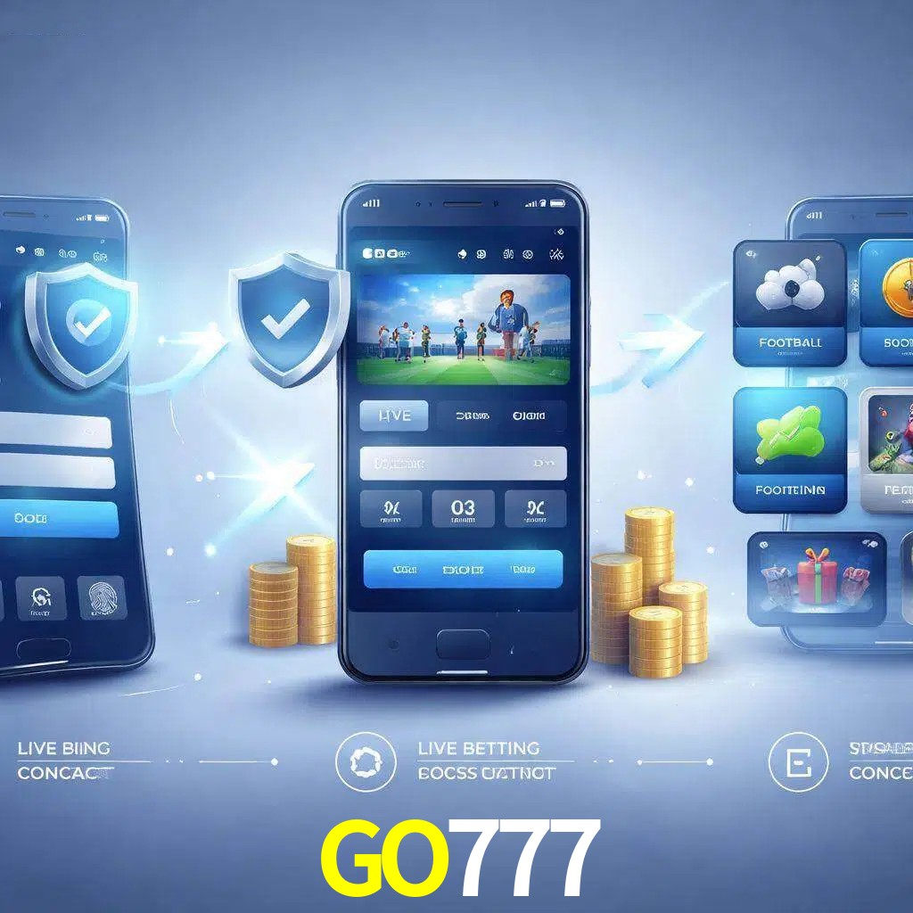 Pasos de acceso a la app GO777 en pantalla de teléfono móvil